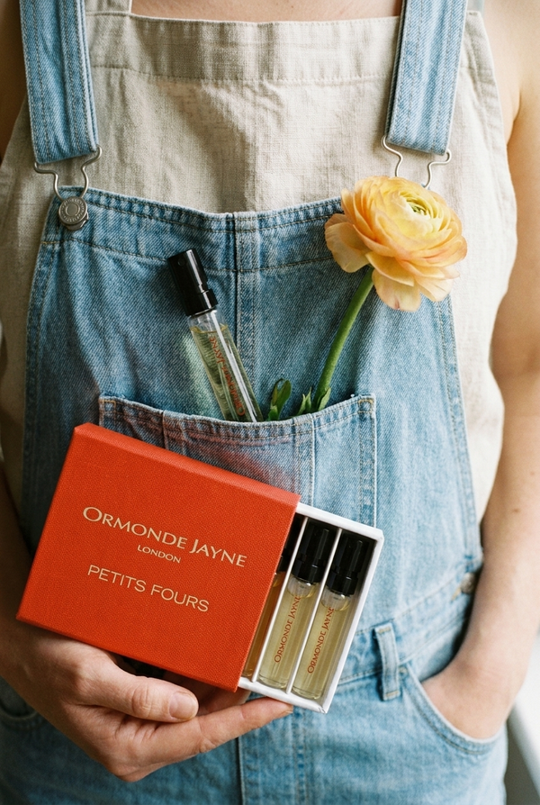A vial in a dungarees pocket