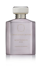 Montabaco Aruba perfume bottle in frosted light purple glass with silver cap
