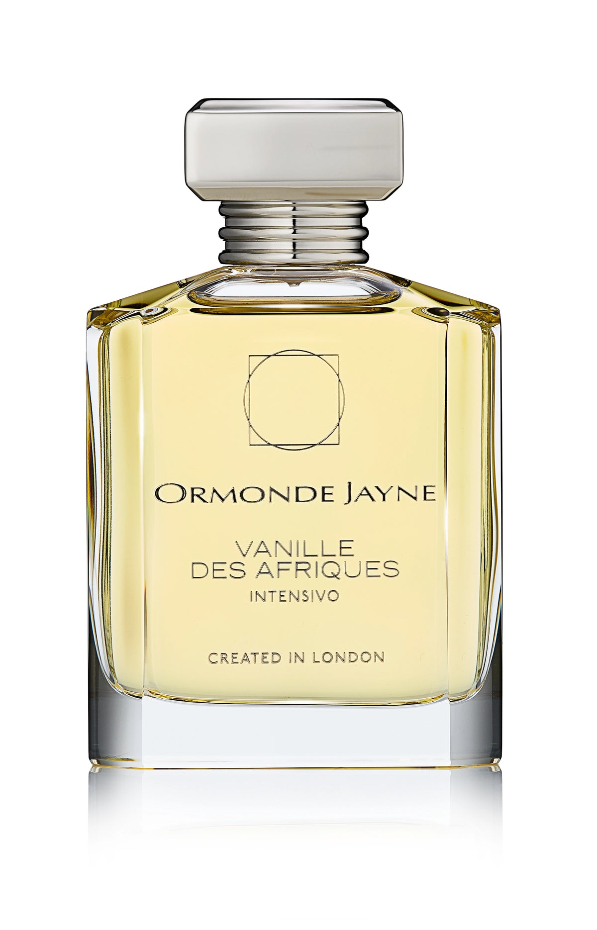 Ormonde Jayne Vanille des Afriques Intensivo perfume in clear glass bottle with silver cap