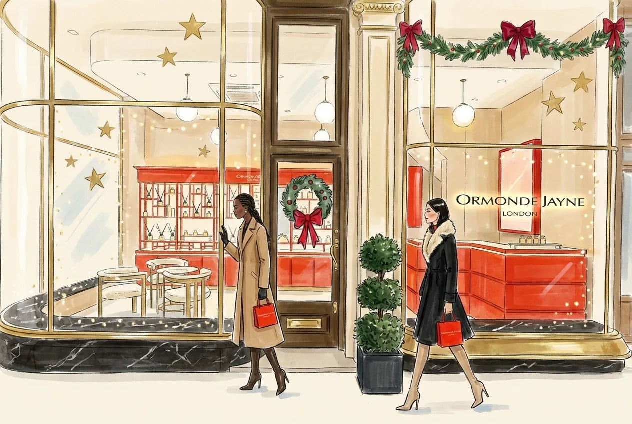 The Ormonde Jayne boutique dressed for Christmas